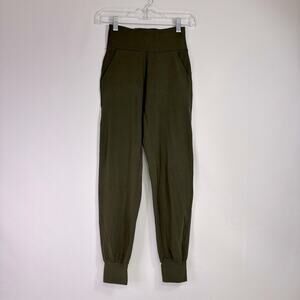Lululemon Olive Green Align High Rise Jogger Leggings Size 2 OO0788